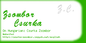 zsombor csurka business card